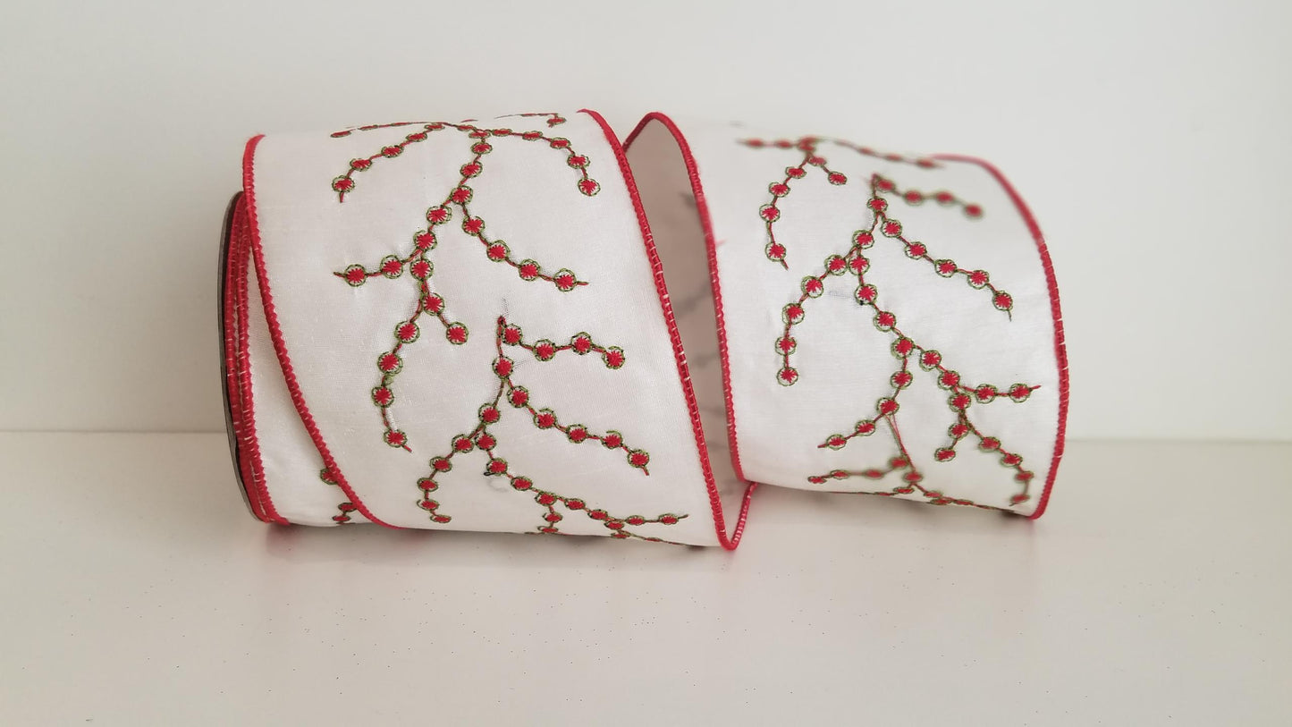 4" Berryville Wired Ribbon