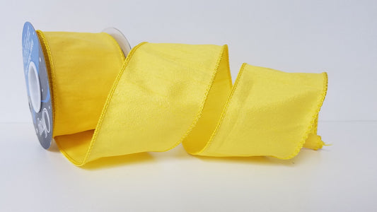 2.5" Anisha Lemon Chiffon Wired Ribbon