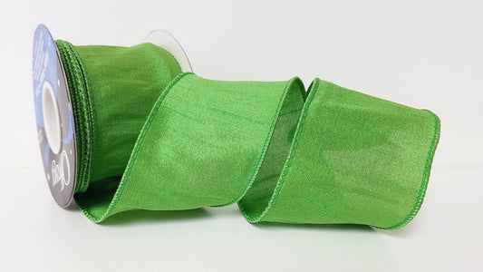 2.5" Anisha Parrot Green Wired Ribbon