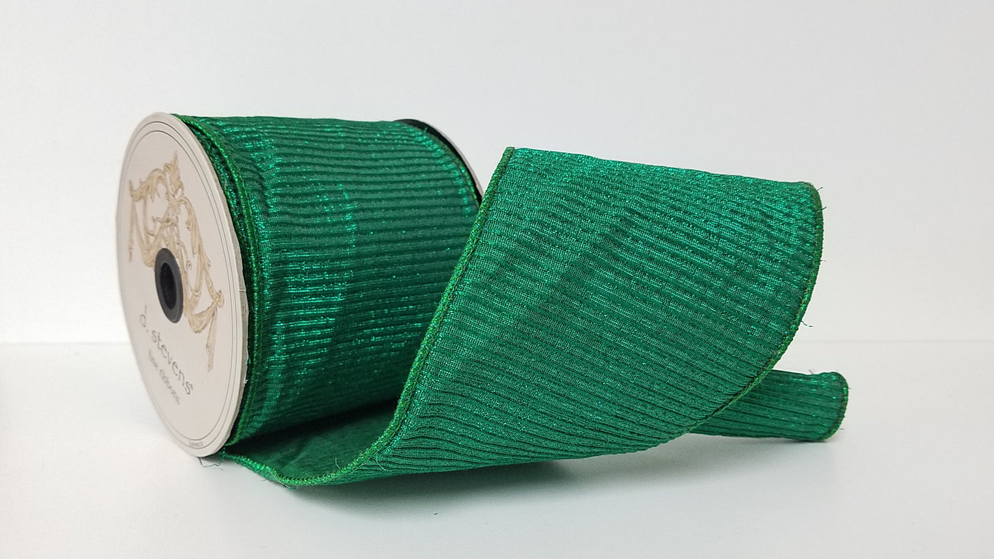 4" Emerald Green Wired Ribbon