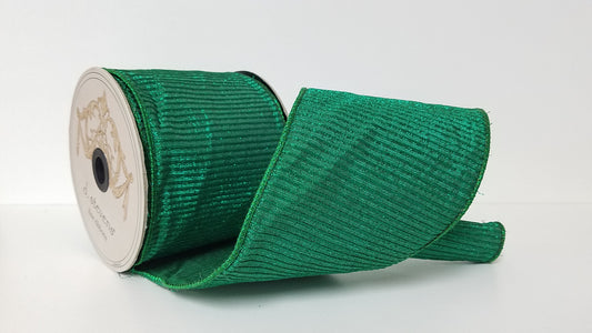 4" Emerald Green Wired Ribbon