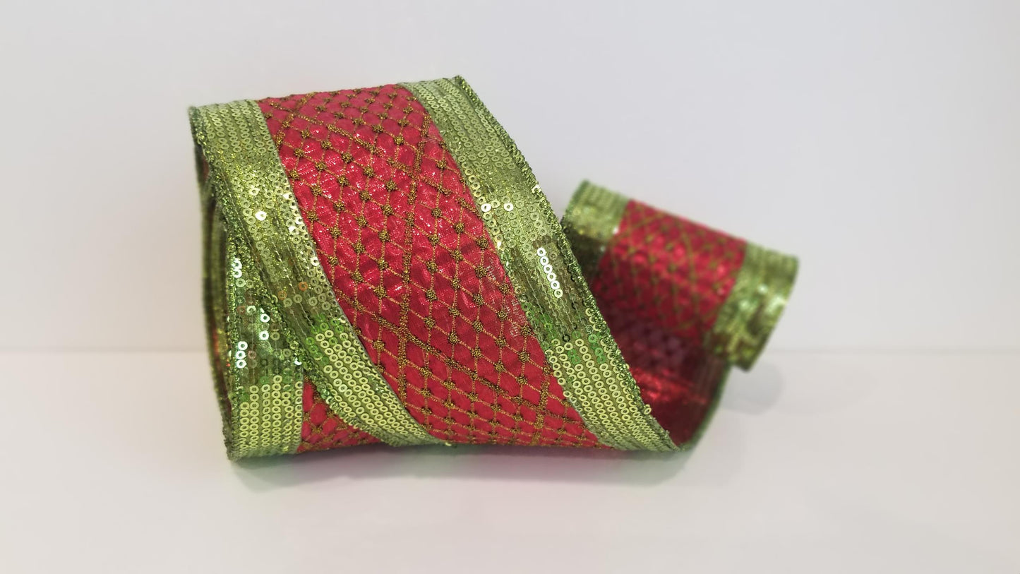 4" Jingle Pop Wired Ribbon